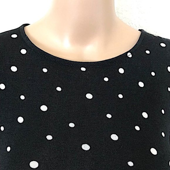 Chico's Black & White Polka Dot Tunic/Mini Dress - Picture 5 of 9